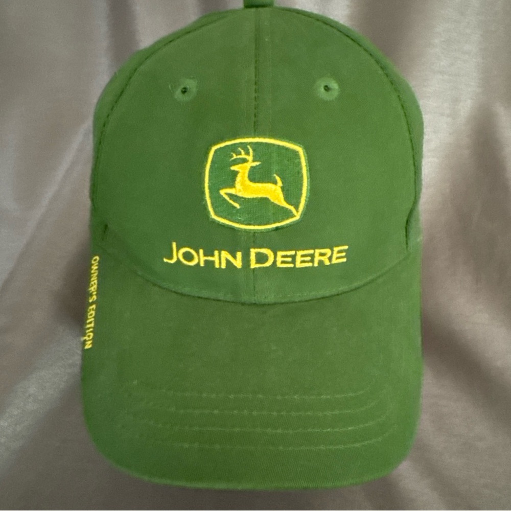 John Deere Owner's Edition Cotton Adjustable Strap Cap •OSFM Green